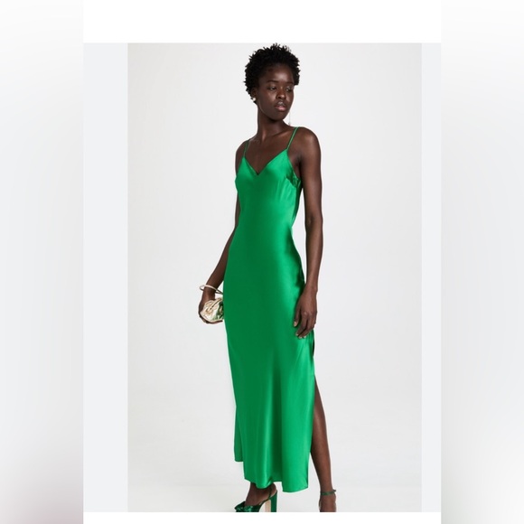 Dannijo green mossy silk slip dress m - Picture 1 of 3